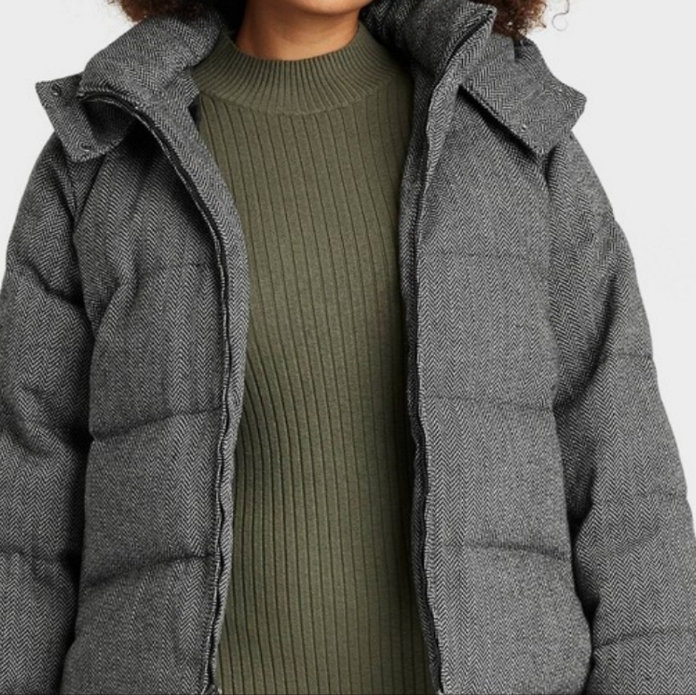 Universal Thread Gray Puffer Jacket - image 1